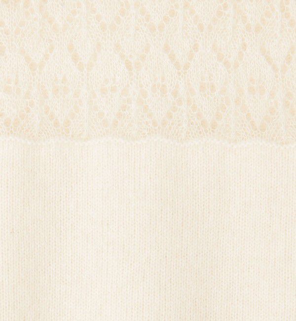 Edition「パッチワークレース クルーネックニット」|ニット・セーター|