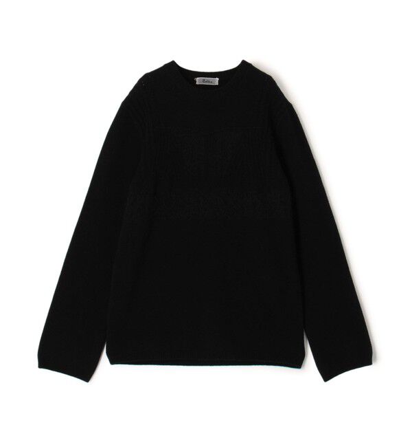 Edition「パッチワークレース クルーネックニット」|ニット・セーター|19 ブラック