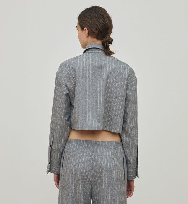 DES PRES「ウールポプリンメルトン クロップドシャツ」|シャツ・ブラウス|