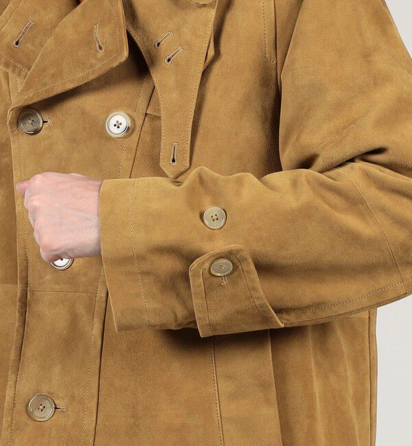 TOMORROWLAND MENS「ゴートスウェード シングルブレステッド ハーフコート」|その他|