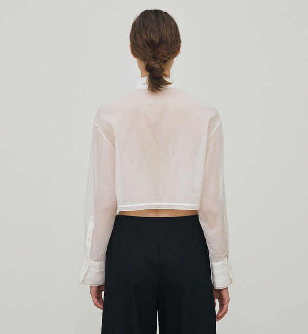 DES PRES「チェーンレースエンブロイダリー クロップドシャツ」|シャツ・ブラウス|