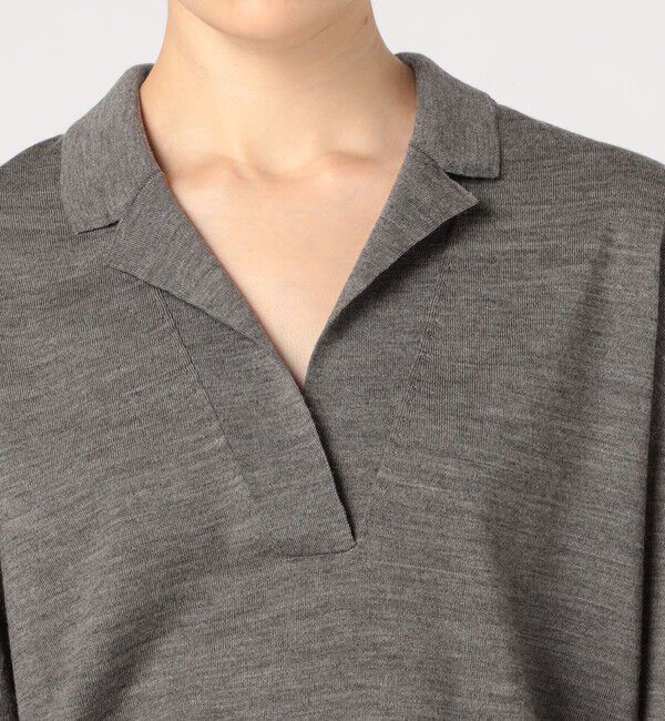 Ballsey「シルケットウール オープンカラープルオーバー」|ニット・セーター|