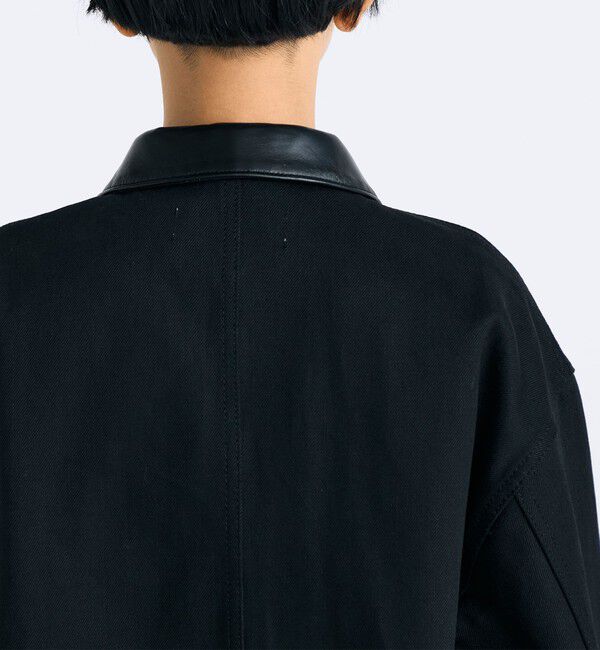 Edition「カットオフ ブラックデニム カバーオール」|ブルゾン・スタジャン|