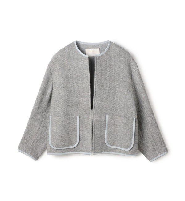 Ballsey「ファンシードビー クルーネックジャケット」|ノーカラージャケット|15 グレー