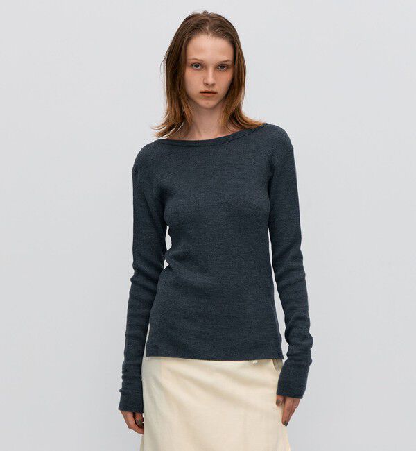 BACCA「ウールワッフルジャージー フィットカットソー」|Tシャツ・カットソー|