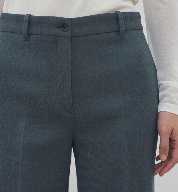 DES PRES「ナチュラルストレッチウール セミフレアパンツ」|スラックス|