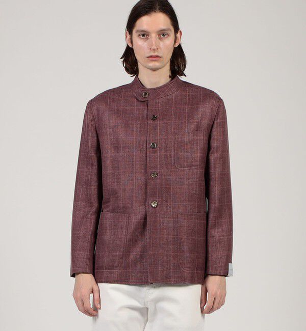 TOMORROWLAND BUYING WEAR「【別注】CARUSO ウールシルクリネン フォレスティエールジャケット」|ノーカラージャケット|