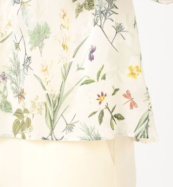 TOMORROWLAND collection「インセクトパフュームプリント ネックギャザーブラウス」|シャツ・ブラウス|