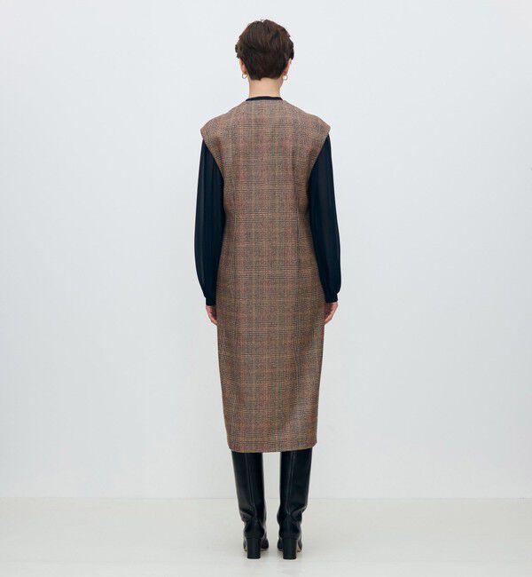 TOMORROWLAND collection「シックバーガンディー ジレワンピース」|ワンピース|