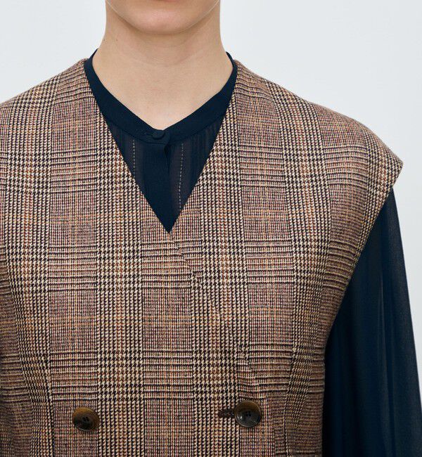 TOMORROWLAND collection「シックバーガンディー ジレワンピース」|ワンピース|