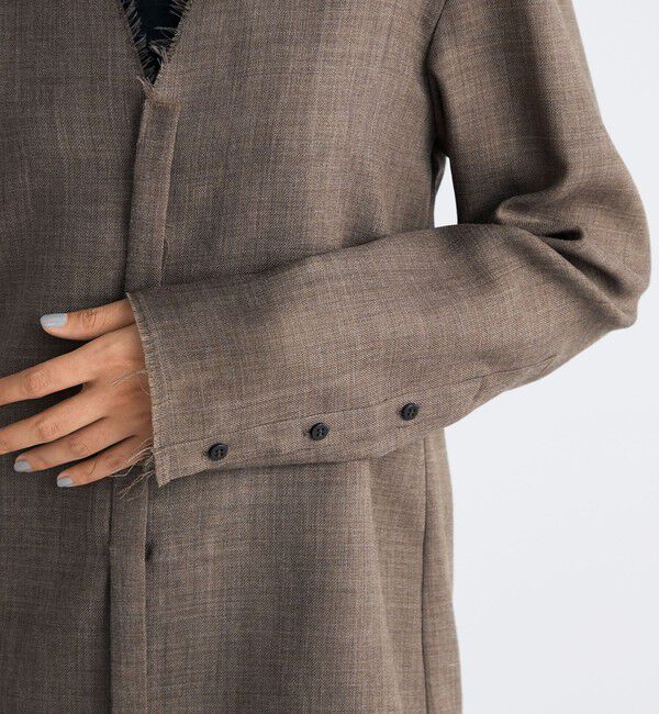 Edition「ウールビエラ Vネックシャツ」|シャツ・ブラウス|