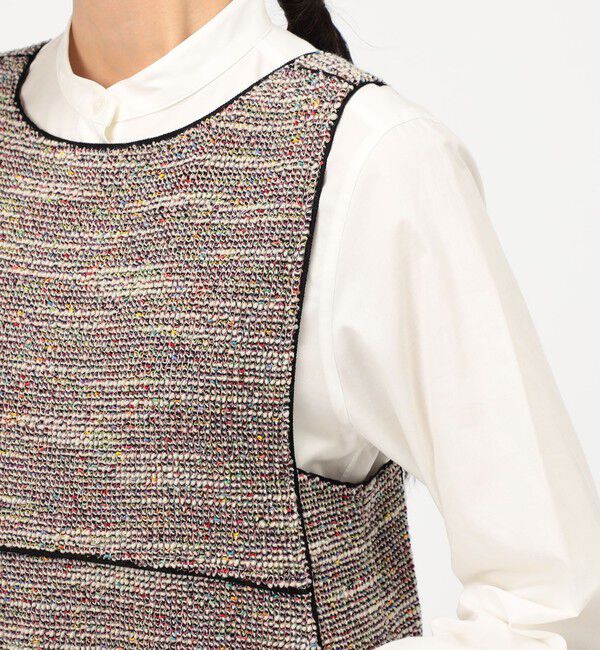 TOMORROWLAND collection「ファンシーニット フロンタブルドレス」|ジャンパースカート|