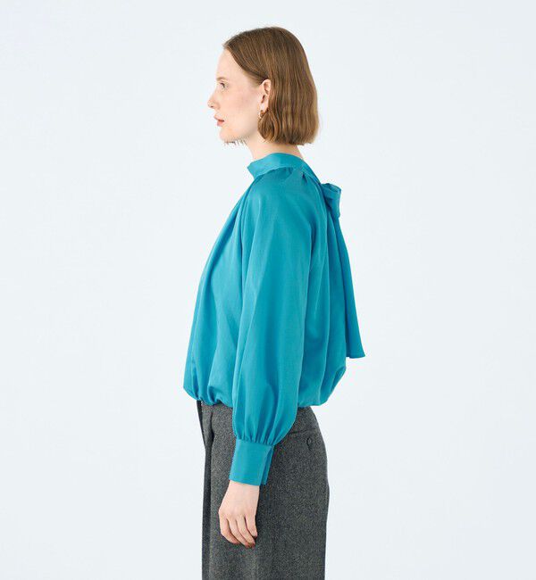 Ballsey「コットンシルクサテン 2-wayボウタイブラウス」|シャツ・ブラウス|