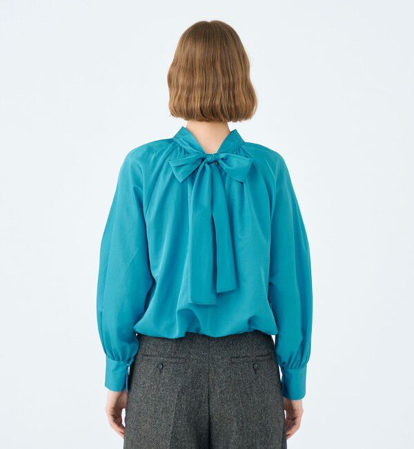 Ballsey「コットンシルクサテン 2-wayボウタイブラウス」|シャツ・ブラウス|