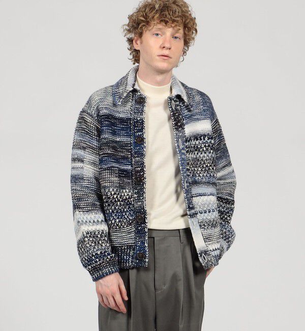 TOMORROWLAND MENS「TOMORROWLAND tricot ウール アクリル ニットブルゾン」|ニット・セーター|