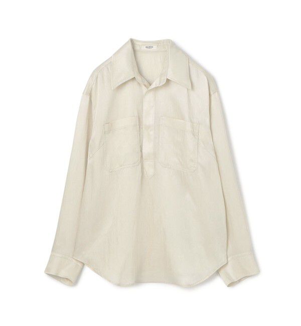 MACPHEE「レーヨンナイロンカルゼ スキッパーシャツ」|シャツ・ブラウス|11 ホワイト