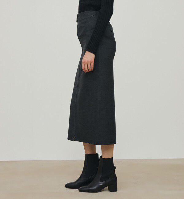 DES PRES「ダブルフェイスツイル ダブルジップ タイトスカート」|スカート|