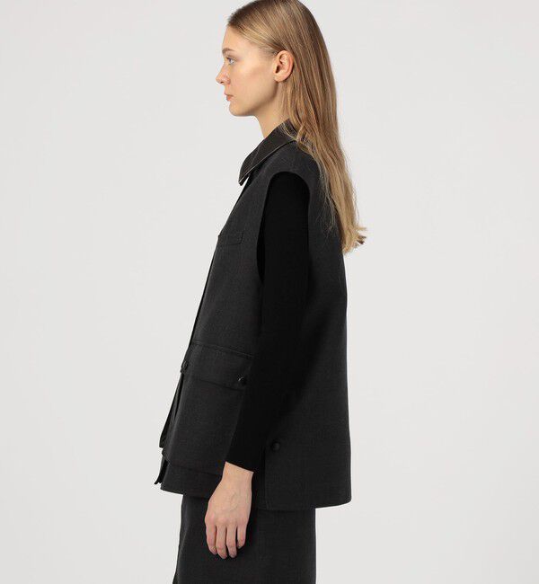 DES PRES「ダブルフェイスツイル ジレブルゾン」|ダウンベスト・ベスト|