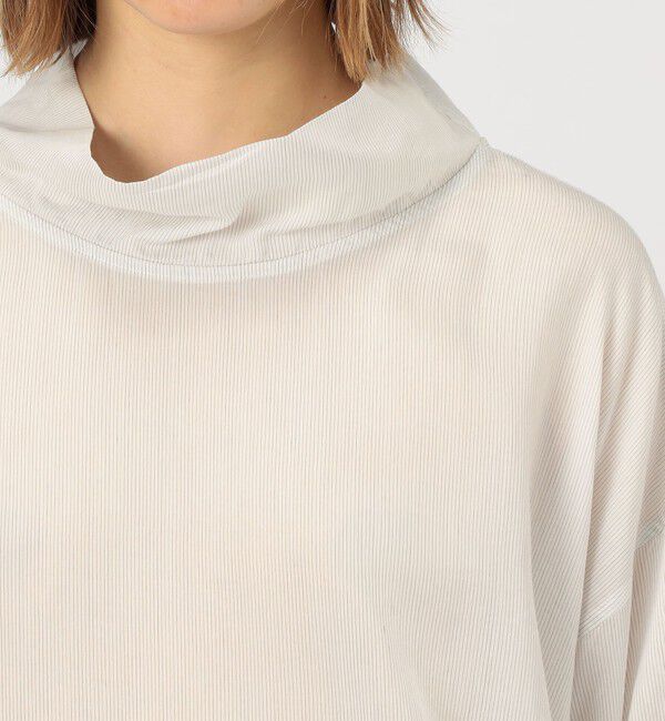 GALERIE VIE「セルロースシルクブロード ハイネックプルオーバーシャツ」|シャツ・ブラウス|