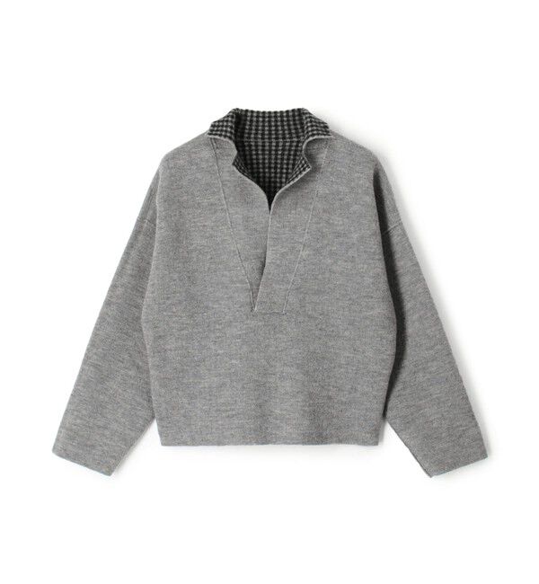 MACPHEE「ウールジャカード スキッパープルオーバー」|ニット・セーター|18 グレー系