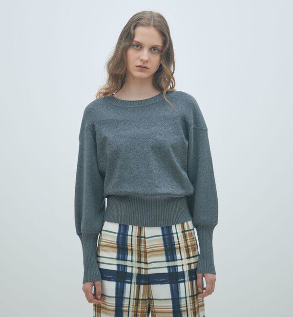 MACPHEE「ニットコンビジャージー クルーネックプルオーバー」|Tシャツ・カットソー|