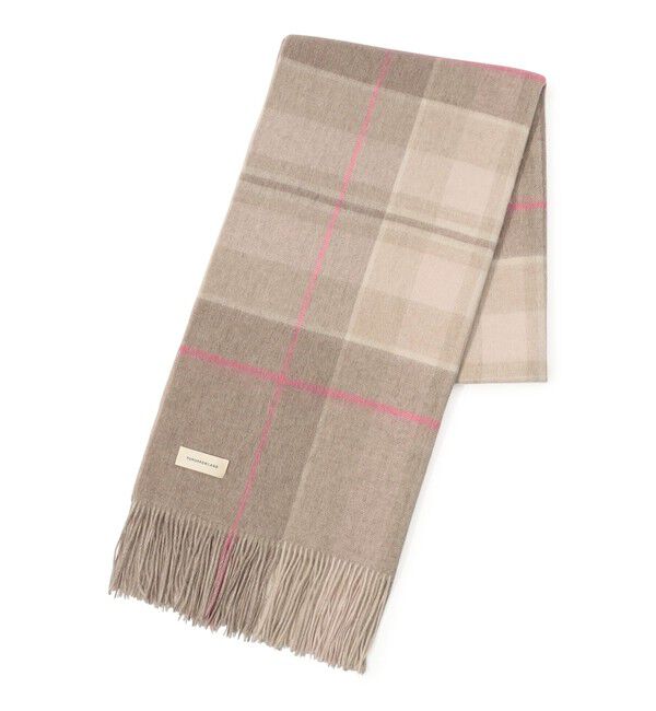 TOMORROWLAND GOODS「TOMORROWLAND カシミヤ ダブルフェイス チェックストール」|ストール|32 ベージュ系
