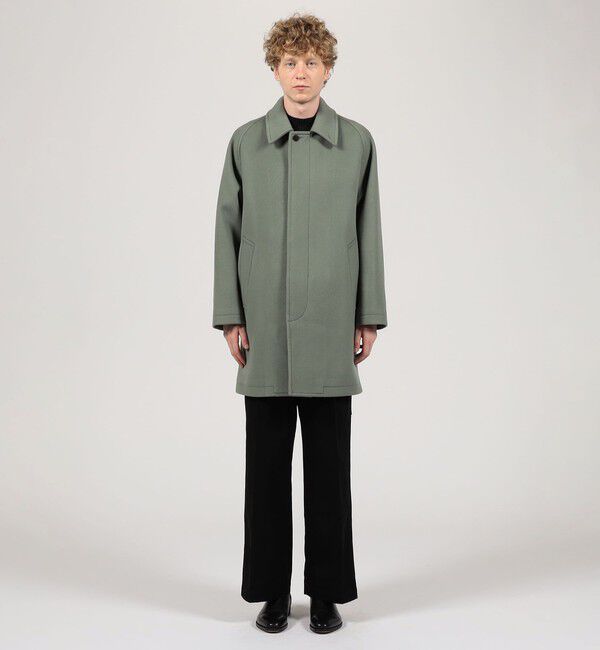 TOMORROWLAND MENS「SUPER120&rsquo;Sウール ショートベロア バルカラーコート」|ステンカラーコート|
