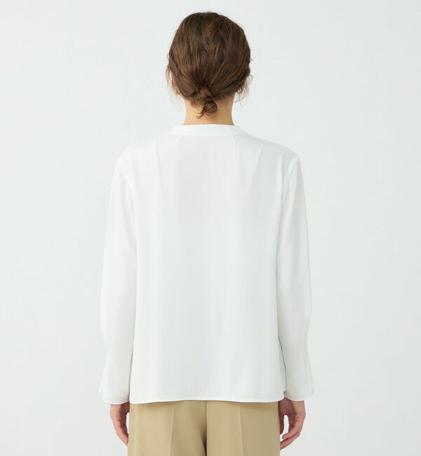 Ballsey「マットサテン Vネックブラウス」|シャツ・ブラウス|