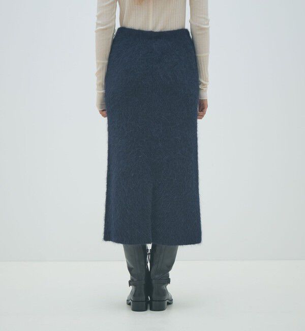 MACPHEE「シャギーアルパカ ストレートスカート」|タイト|