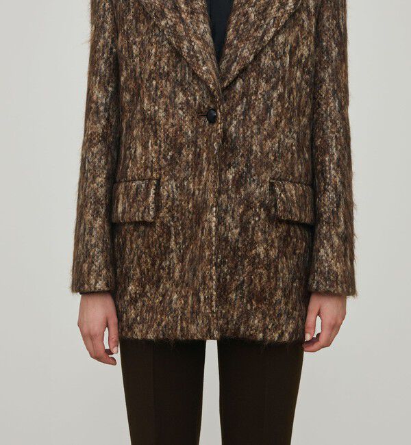 DES PRES「モヘヤレオパード ジャコット」|チェスターコート|