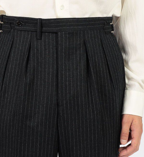 TOMORROWLAND MENS「ウールフランネル サイドアジャスター 2Pスラックス V.B.CANONICO」|スラックス|