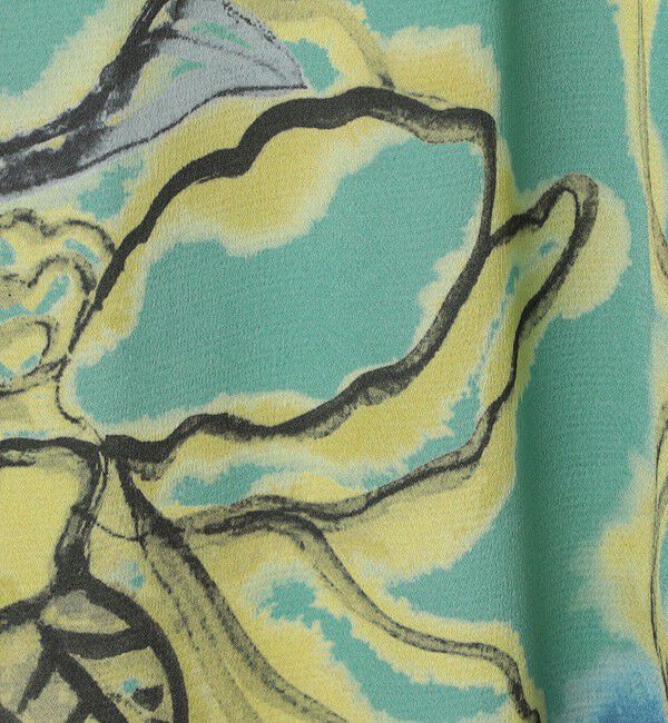 Ballsey「ドゥードルフラワープリント ロングギャザースカート」|フレア|