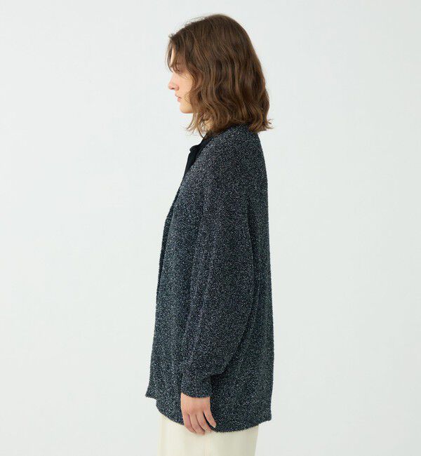 Ballsey「メタリックブークレー Vネックカーディガン」|カーディガン|