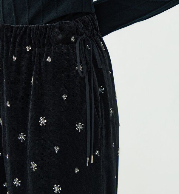 Ballsey「メッシュベロアエンブロイダリー サイドドロストパンツ」|その他|