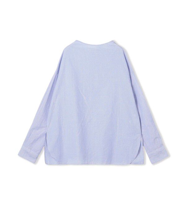 GALERIE VIE「コットン ミドルネックバックボタンシャツ」|シャツ・ブラウス|66 ブルー系