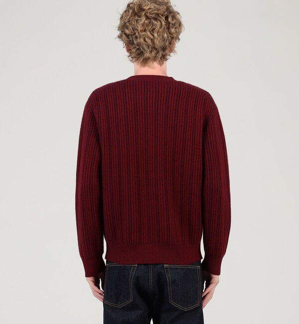 TOMORROWLAND MENS「ウールカシミヤシルク リブクルーネックプルオーバーニット」|ニット・セーター|