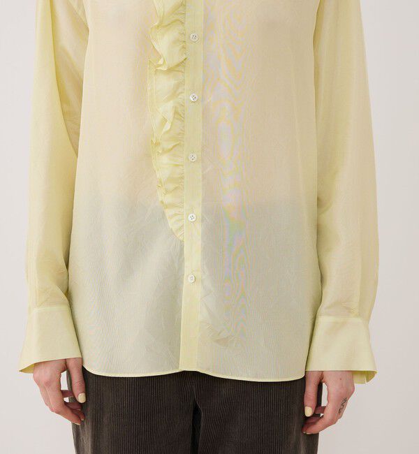 GALERIE VIE「シルクハブタエ フリルカラーシャツ」|シャツ・ブラウス|