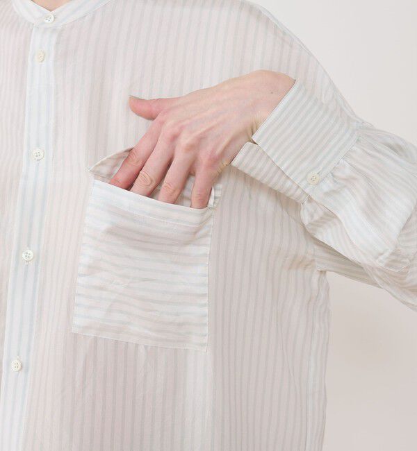 GALERIE VIE「シルクハブタエ フラップポケットシャツ」|シャツ・ブラウス|