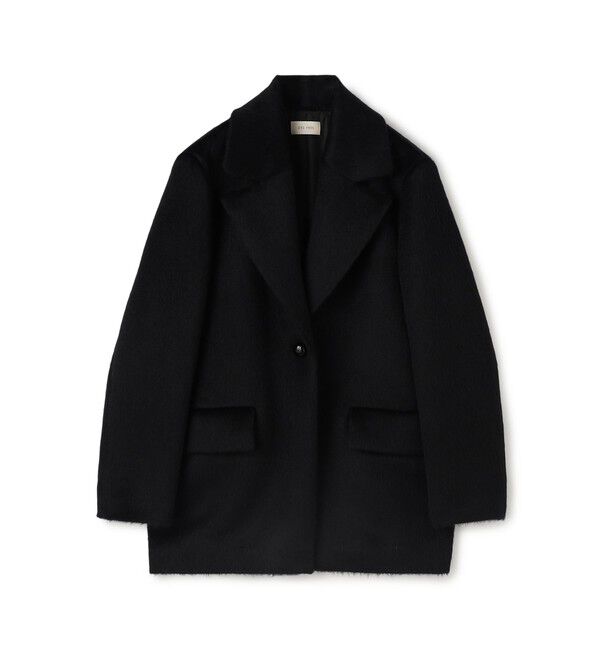 DES PRES「スーリーアルパカブラックシャギー ジャコット」|チェスターコート|19 ブラック