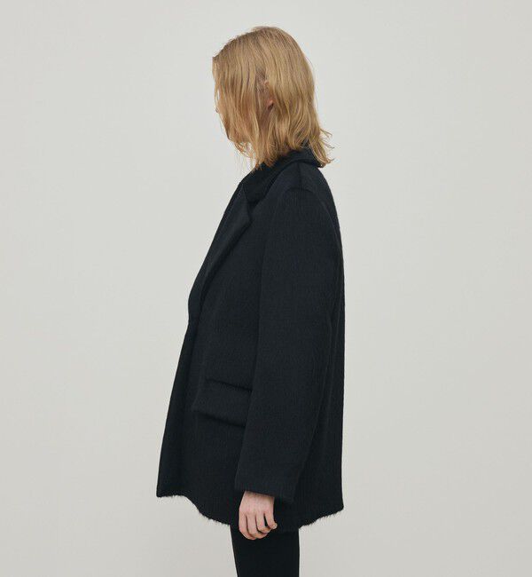 DES PRES「スーリーアルパカブラックシャギー ジャコット」|チェスターコート|
