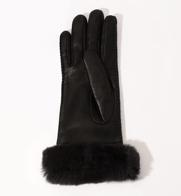 TOMORROWLAND GOODS「CARIDEI ファー レザーグローブ」|手袋|