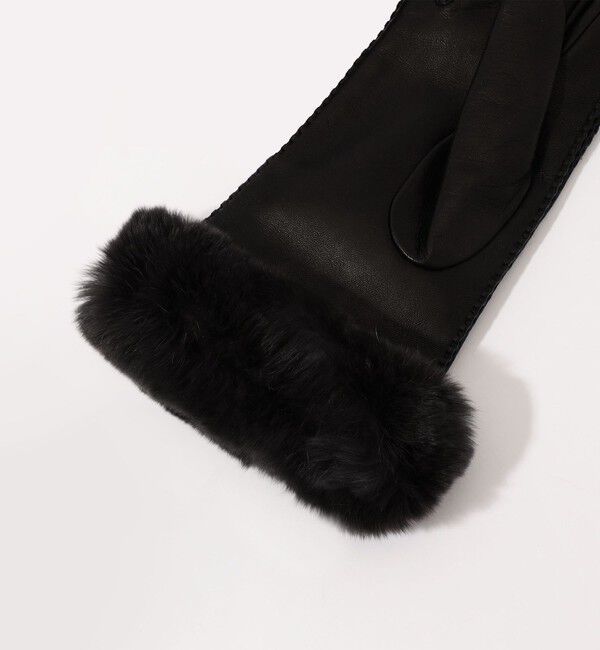 TOMORROWLAND GOODS「CARIDEI ファー レザーグローブ」|手袋|