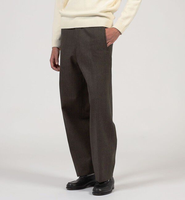TOMORROWLAND MENS「ウールメルトンストライプ ワイドパンツ」|その他|