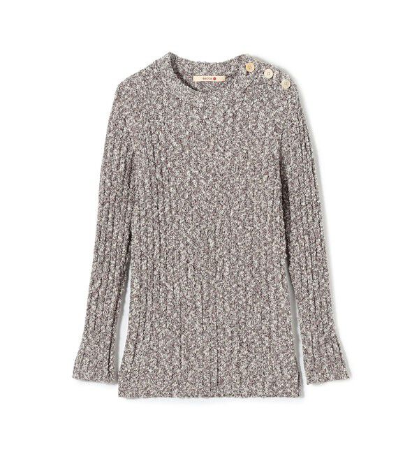 BACCA「ファンシーヤーン セーラーニットプルオーバー」|ニット・セーター|48 ダークブラウン系