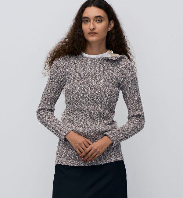 BACCA「ファンシーヤーン セーラーニットプルオーバー」|ニット・セーター|