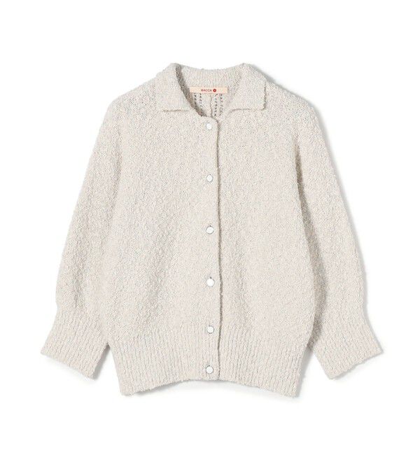 BACCA「ファンシーヤーン ポロカラーカーディガン」|カーディガン|12 ホワイト系