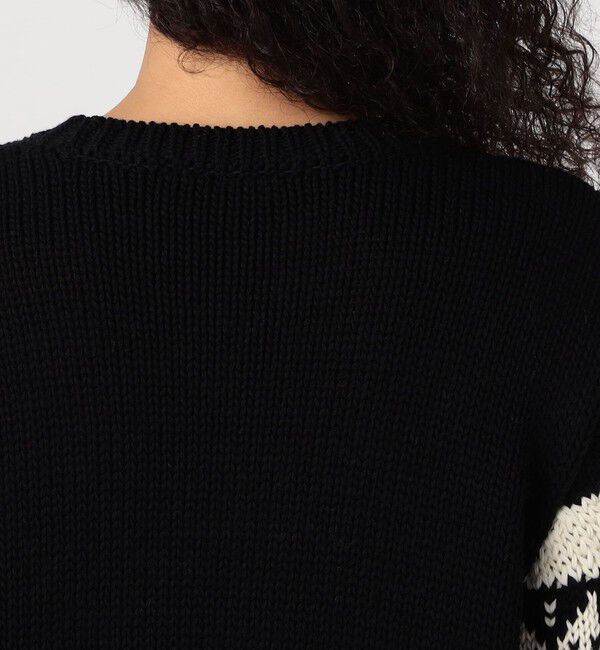 GALERIE VIE「モノトーンジャカード クルーネックプルオーバー」|ニット・セーター|