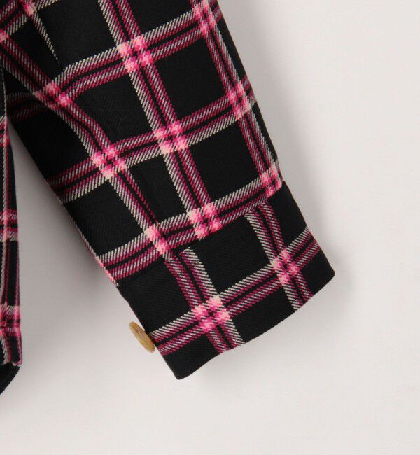 CABaN「ウールチェック 中綿ブルゾン」|ダッフルコート|