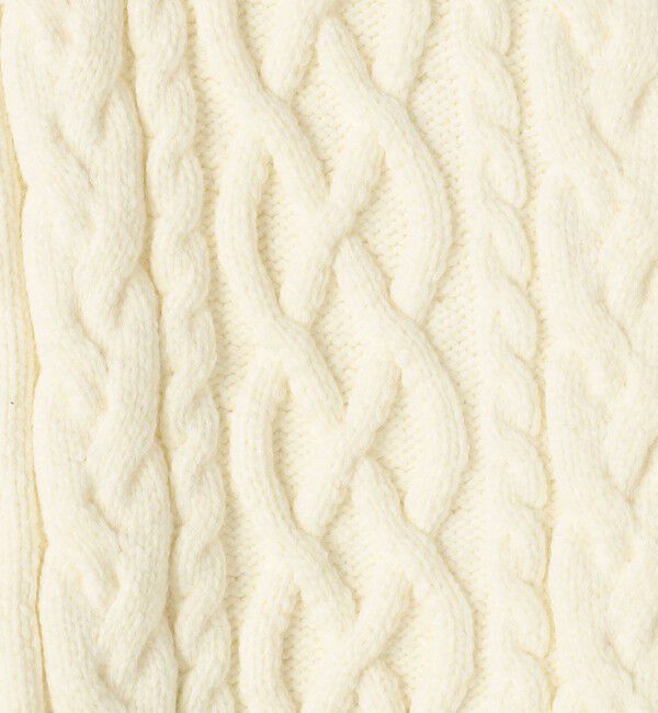 MACPHEE「ハイブリットコットンケーブル クルーネックカーディガン」|カーディガン|