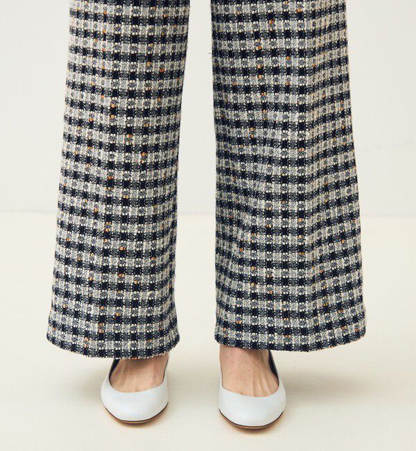 TOMORROWLAND collection「クロレギンガムチェック ワイドストレートパンツ」|その他|